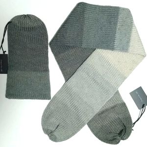 Serenity and Luxe Kids Gray & White Beanie Hat & Scarf Set Reversible